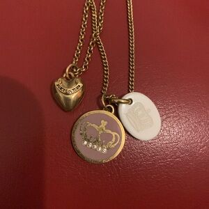 juicy couture gold charm necklace